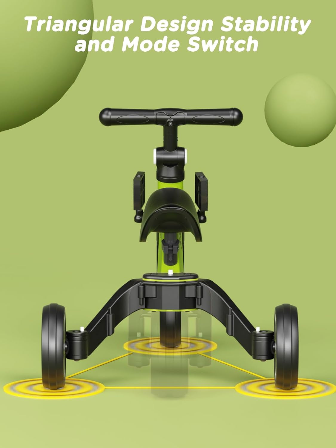  5 in 1 Toddler Bike, Tricycle for Toddlers 1-3 with Adjustable Seat Height, Removable Pedals, Ideal Balance Bike Birthday Gifts and Toys for Boys and Girls
