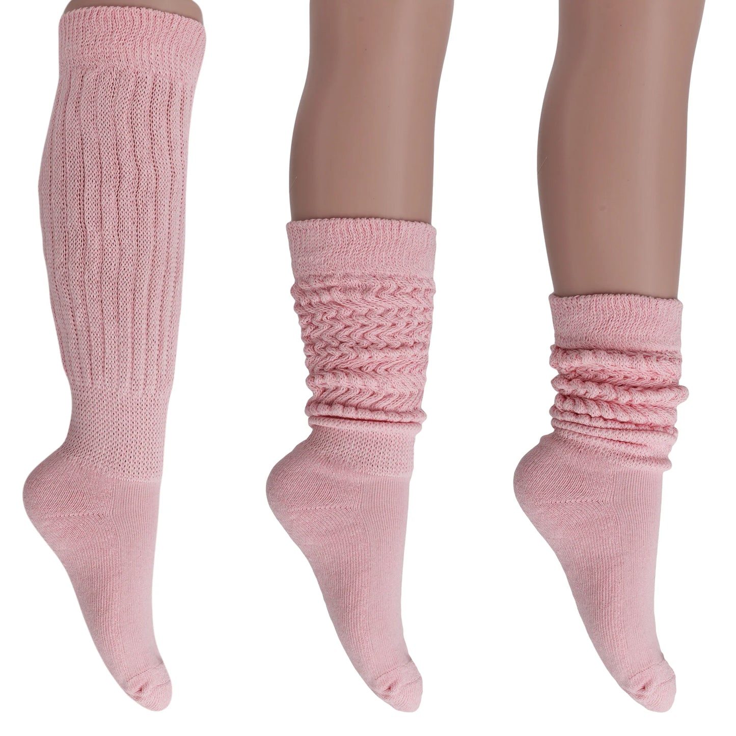 Women'S Extra Long Slouch Socks – Thick Cotton Retro Scrunch Socks for Boots & Lounging, 1 Pair