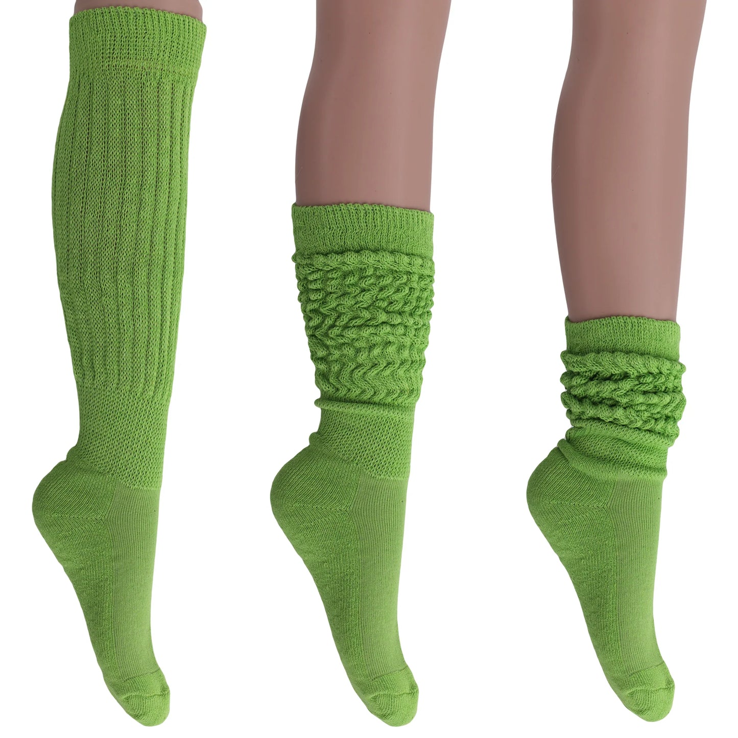 Women'S Extra Long Slouch Socks – Thick Cotton Retro Scrunch Socks for Boots & Lounging, 1 Pair