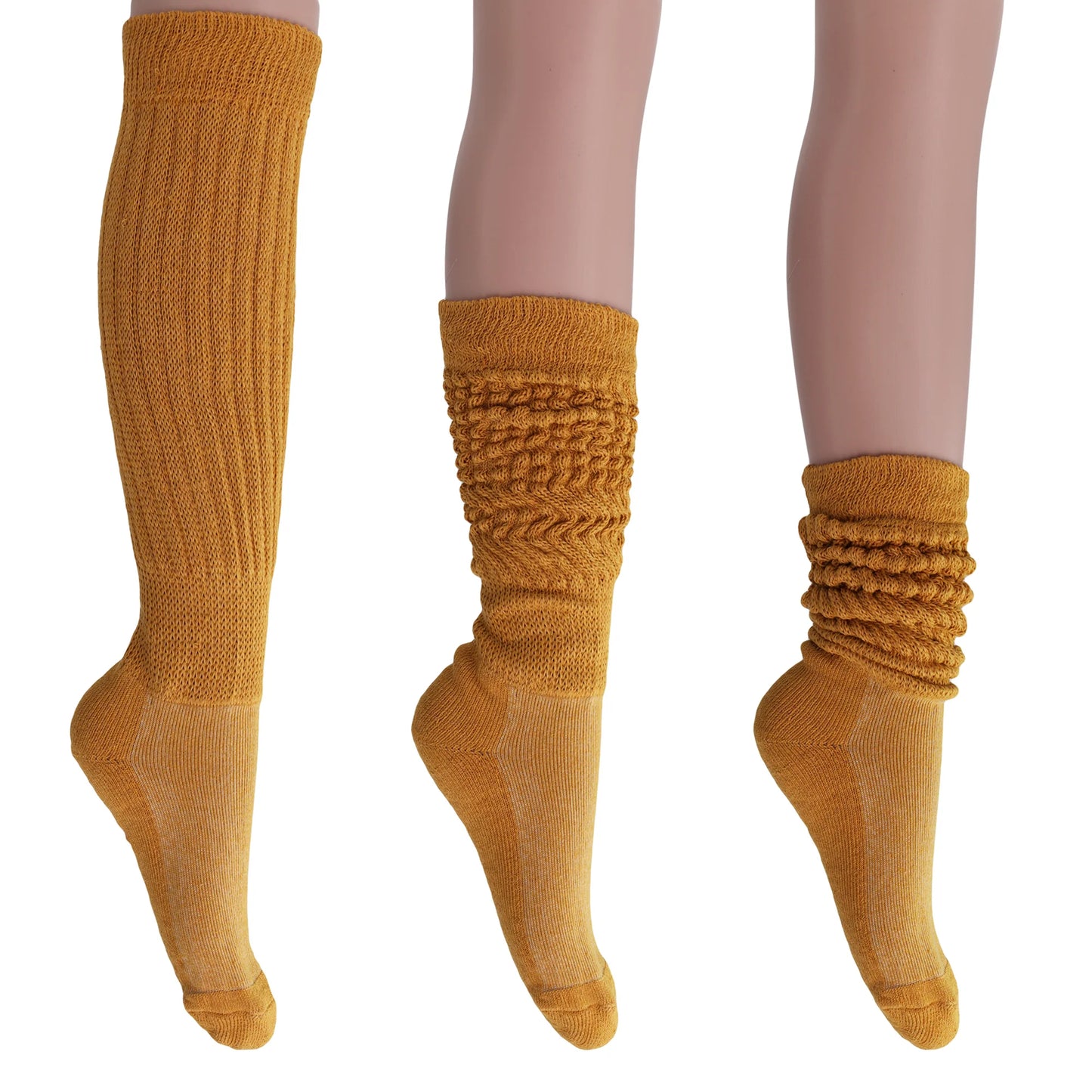 Women'S Extra Long Slouch Socks – Thick Cotton Retro Scrunch Socks for Boots & Lounging, 1 Pair