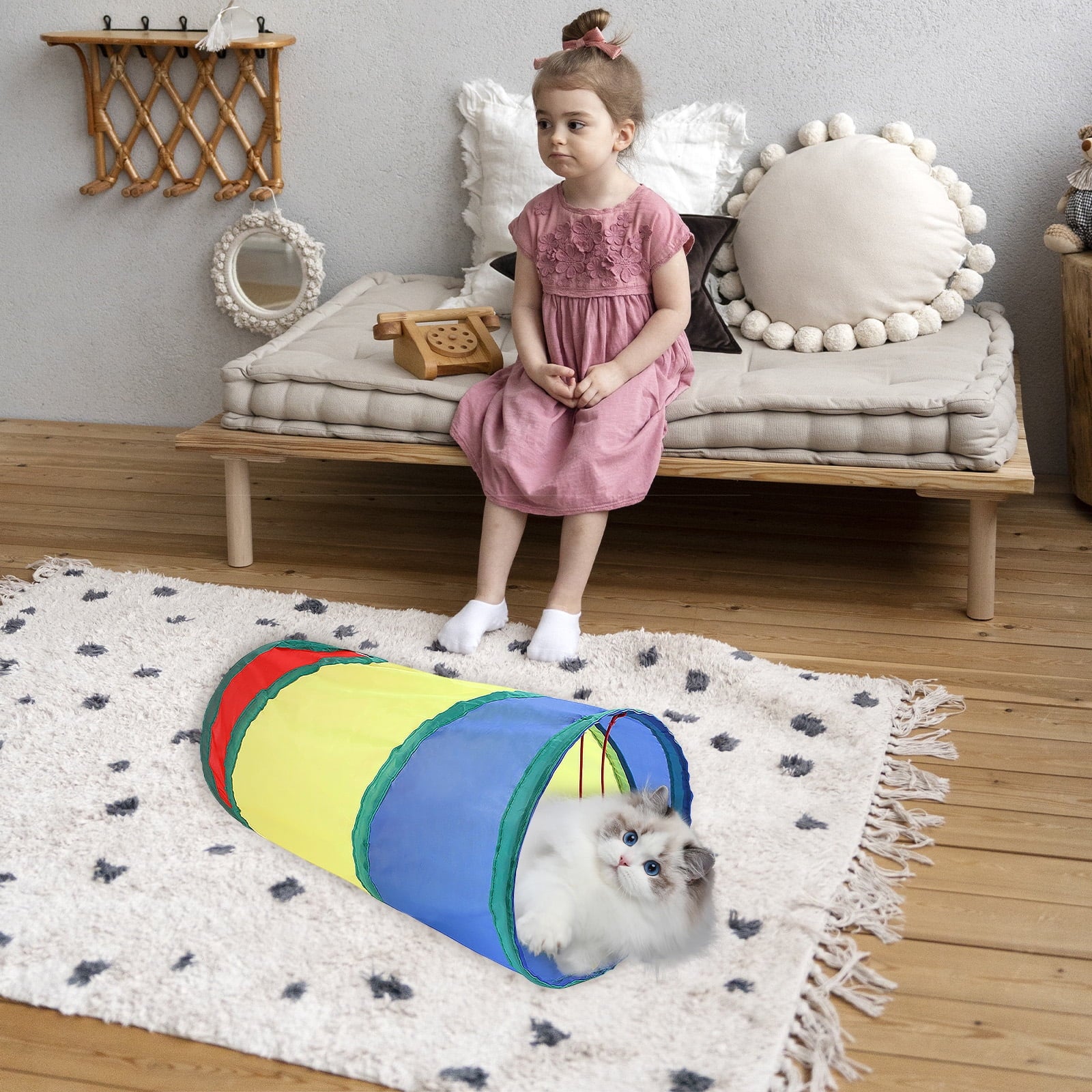 Cat Tunnel,Interactive Cat Toy,Cat Tunnels for Indoor
