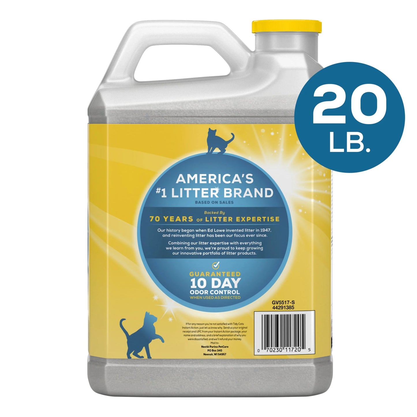 (2 Pack) Purina  Instant Action Clumping Cat Litter, Natural, Low Dust, Odor Control, 20 Lb. Jug