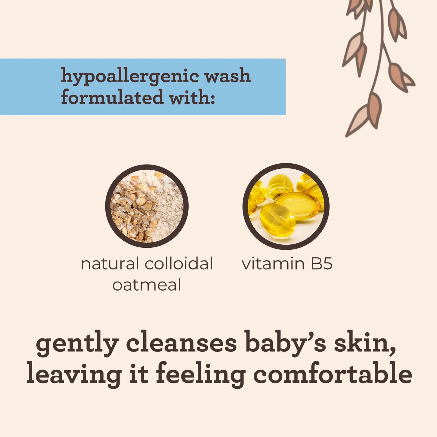 Infant Baby Cleansing Therapy Moisturizing Bath Body Wash, Oatmeal, 8 Oz