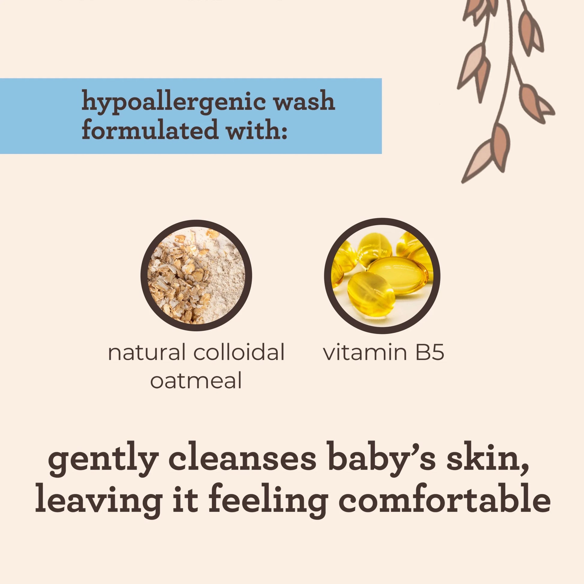 Infant Baby Cleansing Therapy Moisturizing Bath Body Wash, Oatmeal, 8 Oz