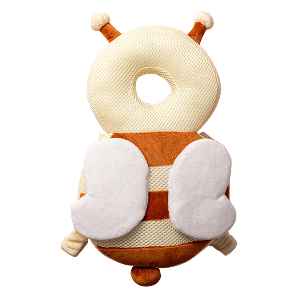 Stuffing Animal Shape Baby Back Protection Pillow Backpack Toddlers Head Protection Pillow Anti-Fall for Baby Walking & Crawling