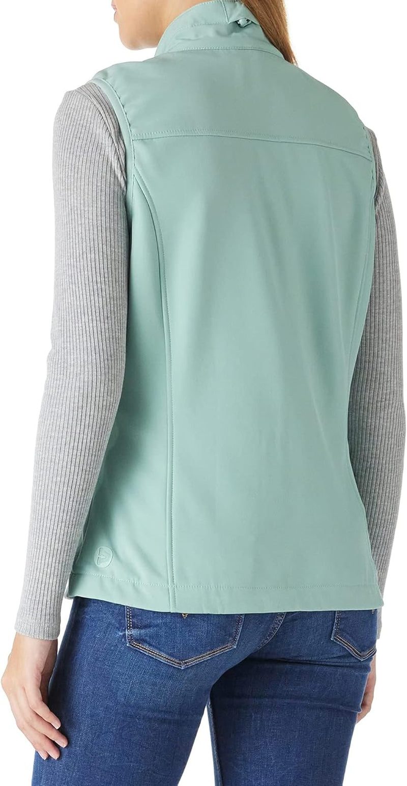 Women'S Lightweight Softshell Vest Windproof Fleece Lined Zip up Sleeveless Jacket for Running Hiking Golf