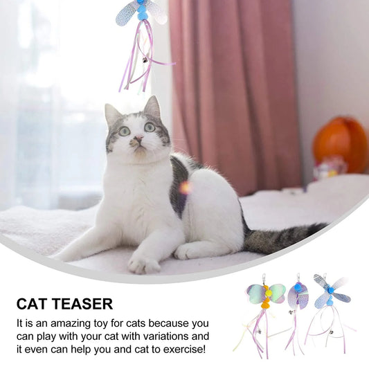 11 PCS Cat Feather Toy, Multiple Styles Feather Refills for Cat Toys, Replacement Feather Toy with Bell Refills, Interactive Catcher Teaser and Funny Exercise for Kitten or Cats