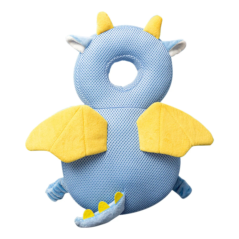 Stuffing Animal Shape Baby Back Protection Pillow Backpack Toddlers Head Protection Pillow Anti-Fall for Baby Walking & Crawling