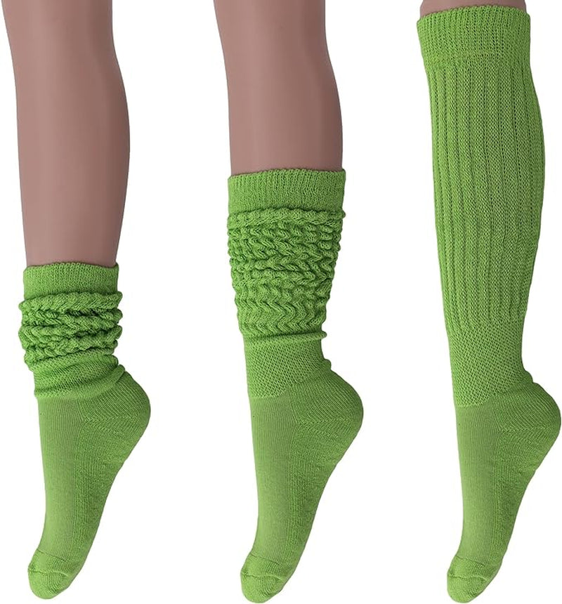 120 Pairs Extra-Long Heavy Slouch Socks – Women'S Shoe Size 5-10, Cotton Blend, Retro 80S Style