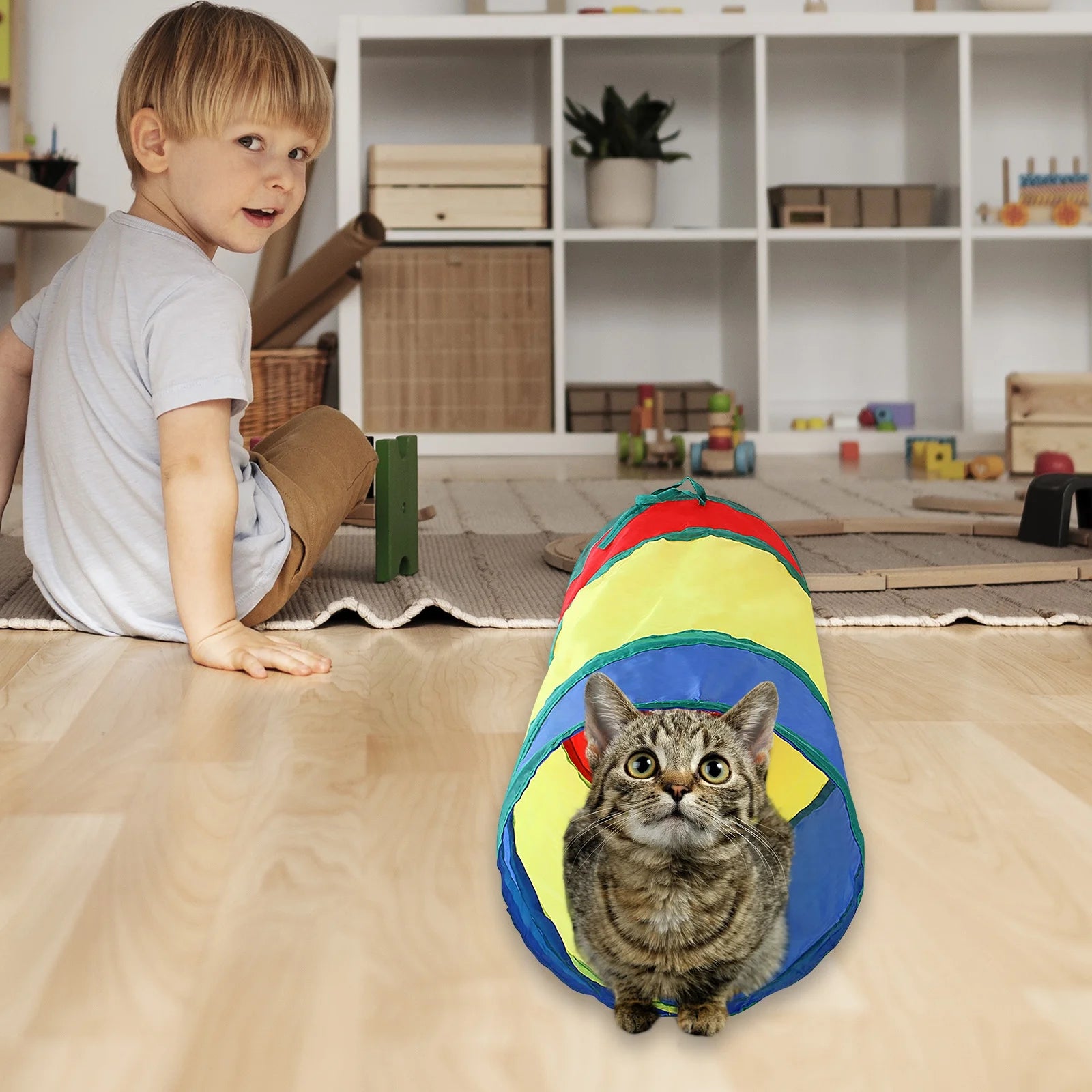 Cat Tunnel,Interactive Cat Toy,Cat Tunnels for Indoor